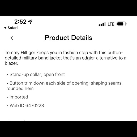 Tammy Hilfiger military band jacket. - Picture 4 of 4